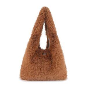 Faux Fur Purses for Women Winter Fluffy Bag Large Capacity Fuzzy Purse Cute
